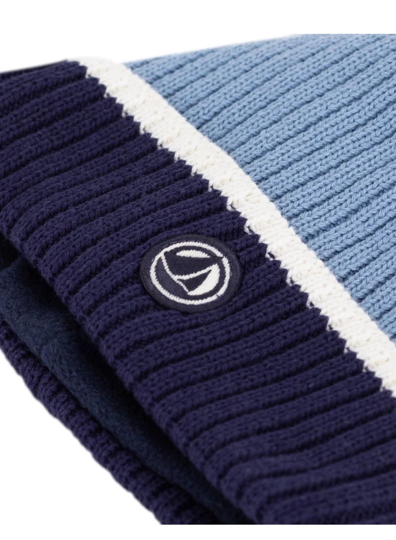 بيتي باتو Children's knitted beanie hat lined in polar fleece